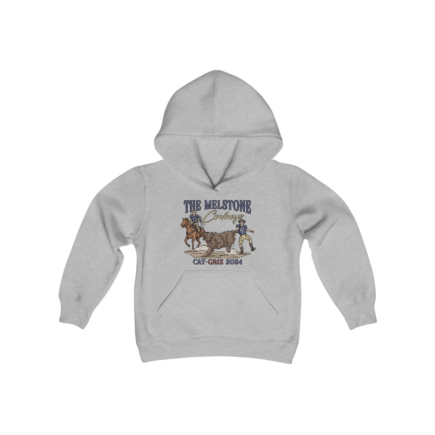 Melstone Cowboys- Youth Heavy Blend Hooded Sweatshirt