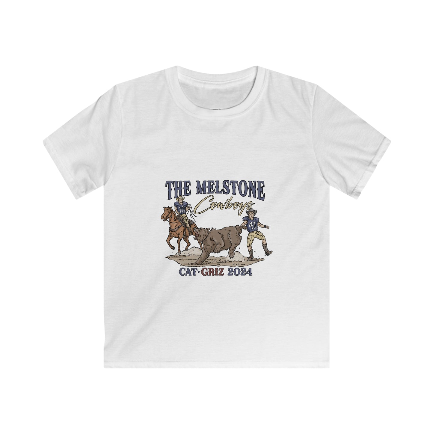 Melstone Cowboys- Kids Softstyle Tee