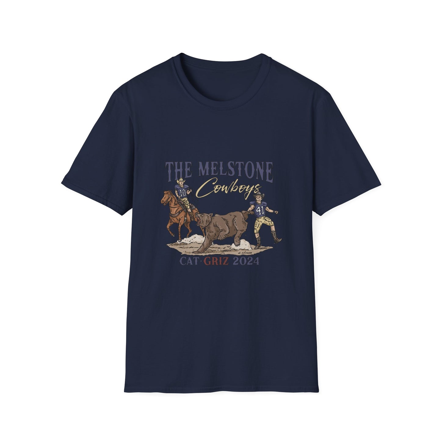 Melstone Cowboys- Unisex Softstyle T-Shirt